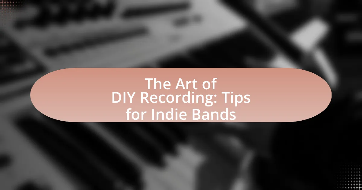 The Art of DIY Recording: Tips for Indie Bands